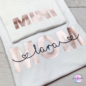 Mama Mini Outfit, Partnerlook für Mutter und Tochter, Mom und Mini T-Shirt, Geschenk zum Valentinstag