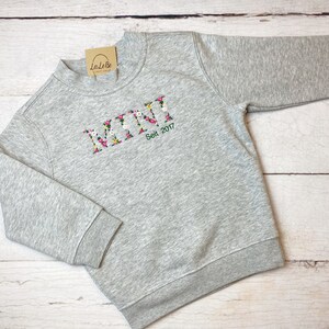 MINI Sweatshirt mit Geburtsjahr personalisierbar, Kapuzenpulli, Mama Mini Outfit