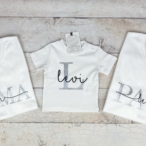 Mama Mini Papa Familienoutfit, Partnerlook Mutter Tochter Vater, Mom Dad Mini T-Shirt, Geschenk zum Vatertag