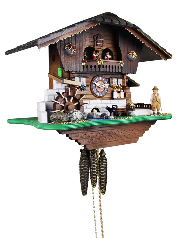 Loetscher Authentic Swiss Handcrafted Cuckoo Clock Cat and Etsy