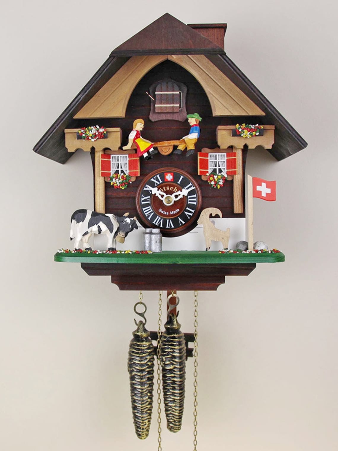 Loetscher Authentic Swiss Handcrafted Cuckoo Clock The | Etsy