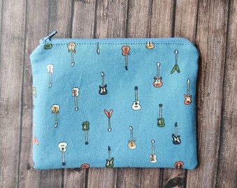 Small guitar zipper pouch