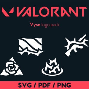 Vyse Valorant Mittel SVG PNG PDF Fähigkeiten Vyse Mittel Rollen Download Vektor-Logo-Paket | Spielen | Videospiel