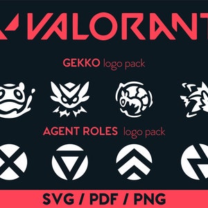 Valorant Gekko Agent SVG PNG PDF Fähigkeiten Agent Rollen Download Vektor-Logo-Paket | Gaming | Videospiel