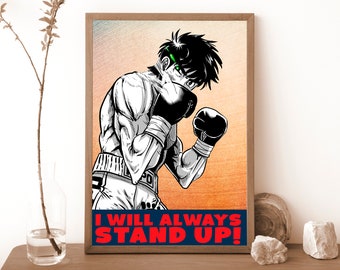 Buy Ippo Makunouchi Wall Art Print Black Anime Poster Online in India 