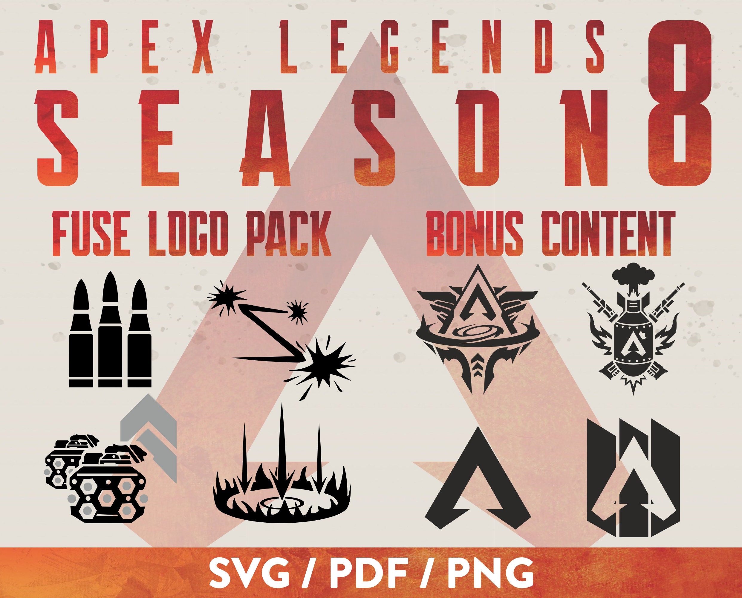 Apex Legends Svg Fuse Season 8 Download Vector Logo Pack Etsy