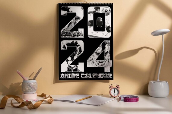 Anime Calendar 2024, Custom Manga Calendar 2024, Custom Anime Planner HQ  Planner, Wall Art, Poster Wall Hanging 