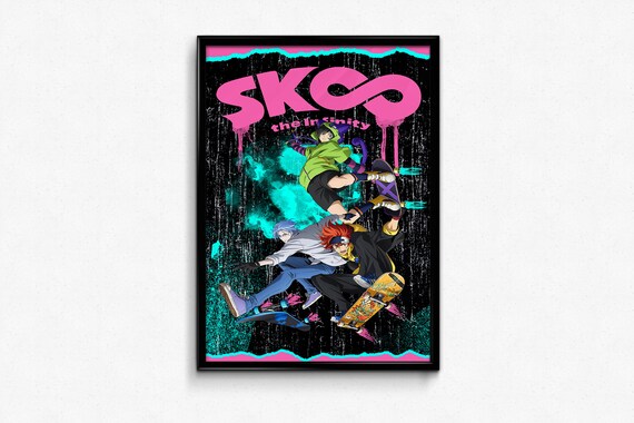 Anime Skate Infinity Posters, Kraft Paper Wall Stickers