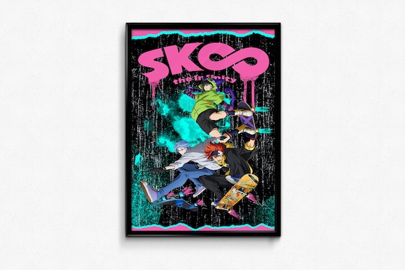 Anime Skate Infinity Posters, Kraft Paper Wall Stickers