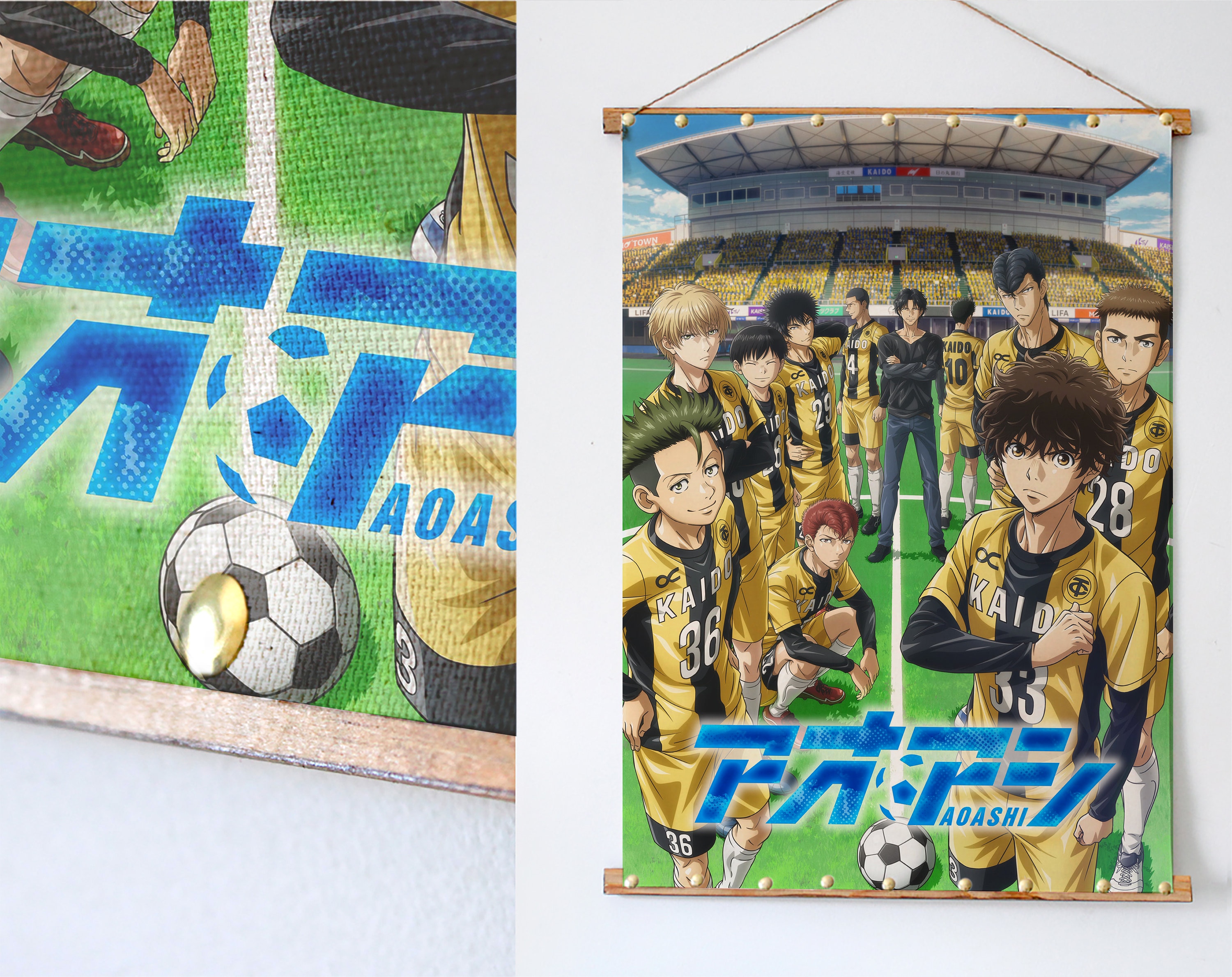 Ao Ashi Anime Poster Soccer Aoashi Manga Birthday Gift Canvas 