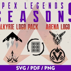 Apex Legends SVG VALKYRIE Sezon 9 Pobierz | Pakiet logo Arena Bonus Vector | Umiejętności i ultimates Kairi Imahara | Gry | Gra wideo