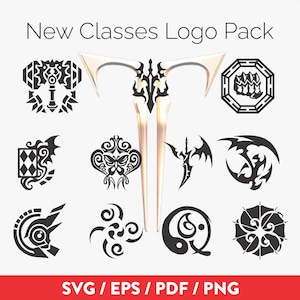 Lost Ark SVG Download Klassen EPS PDF Vektor Logo Pack |  Aeromanser Arkanist Künstlerzerbrecher Zerstörer Maschinist Töter Seelenfresser Spezialist