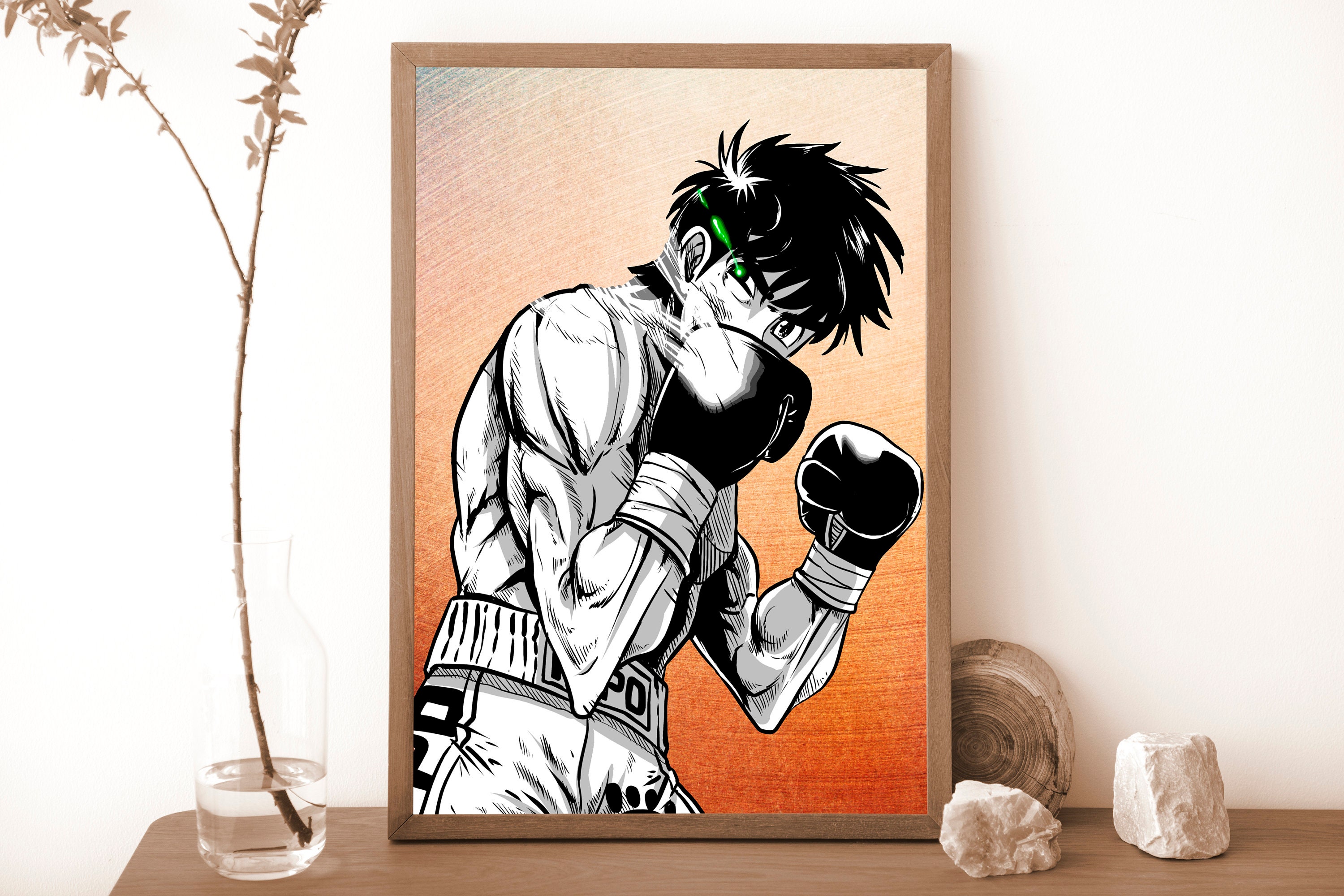  Cartel de manga de estaño anime Hajime no Ippo New Challenger  Anime Poster Decoración del hogar Arte de la pared Impresión de Navidad  Regalo de cumpleaños para niño niña 16.0 x