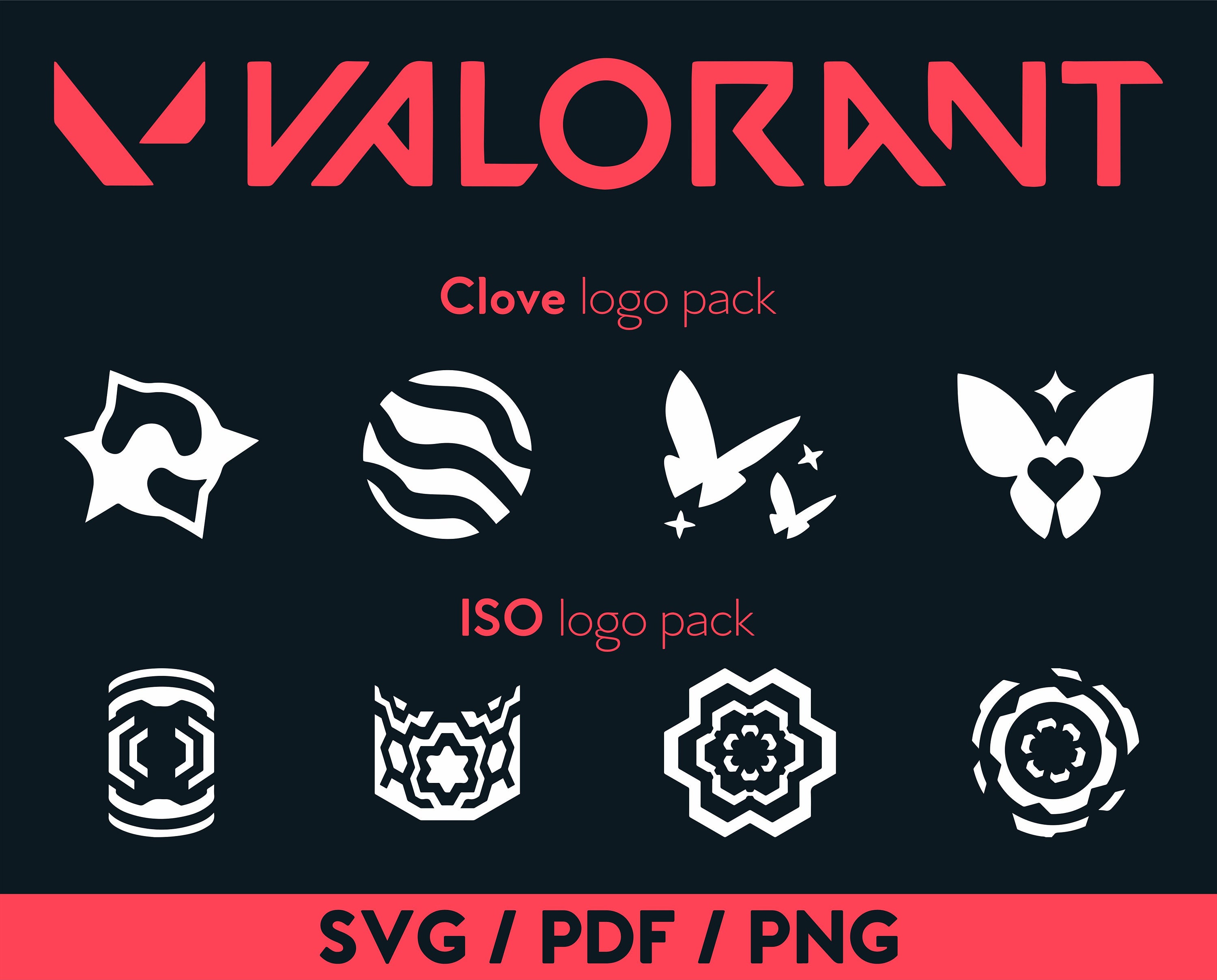 Valorant Clove Iso Agent SVG PNG PDF abilities Agent Roles Download Vector  logo pack | Gaming | Video Game, image size:3000x2417