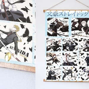 Poster Bungou chiens errants, impression sur toile, idée cadeau d&#39;anniversaire anime Osamu Dazai Atsushi Nakajima, affiche 50 x 80, affiche d&#39;art mural, tenture murale