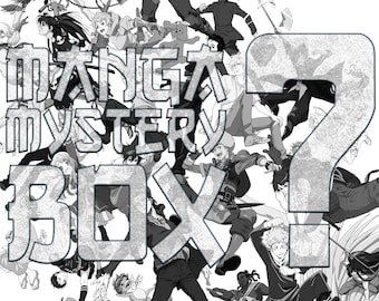 Manga Mystery Box, Manga Theme Gift Box - up to 7 different surprises, Random Birthday Manga Box