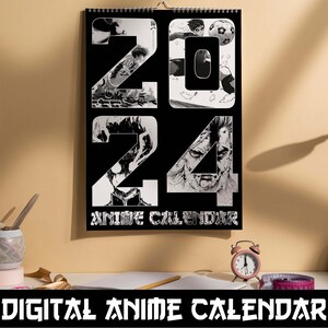 Customizable Anime/Manga Digital Calendar - Personalized with Your Favorite Characters - Unique Otaku Gift - Yearly Planner Anime Manga 2024