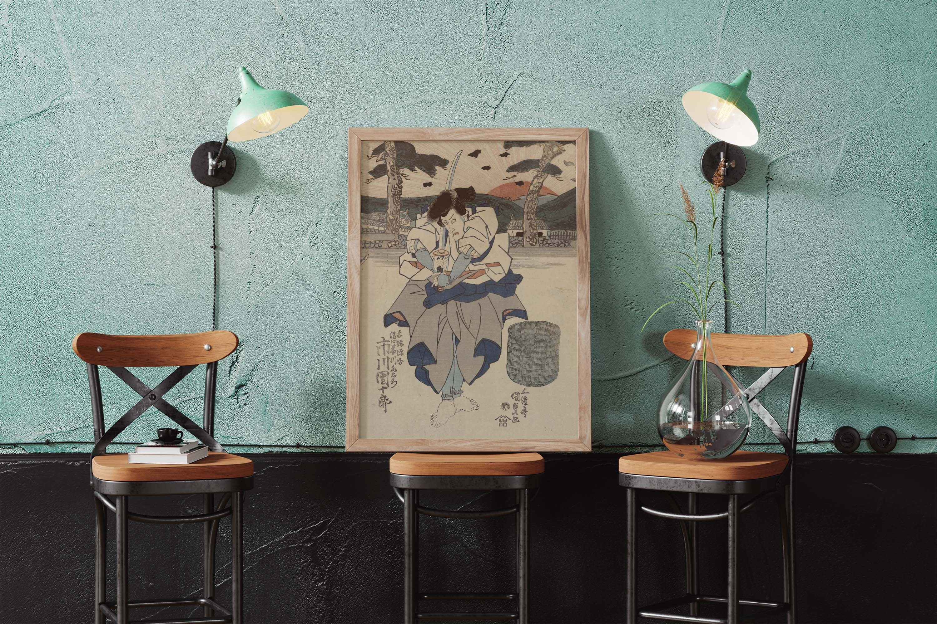 Vintage Samurai Prints Set of 3 Japanese Wall Art Woodblock - Etsy
