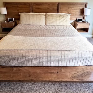 Mid Century Modern/Platform Storage Bed/Bed Frame/ Minimalist Bed