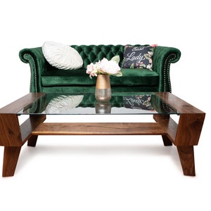 Mid Century Modern Glass Coffee Table