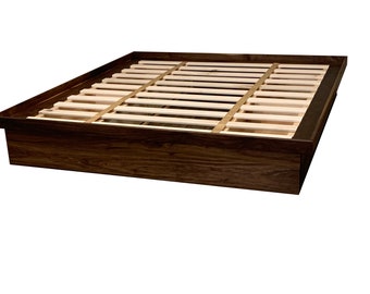 Mid Century Modern Platform Bed Frame for Bedroom storage