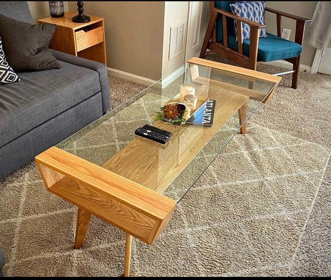 Glass top modern coffee table discount
