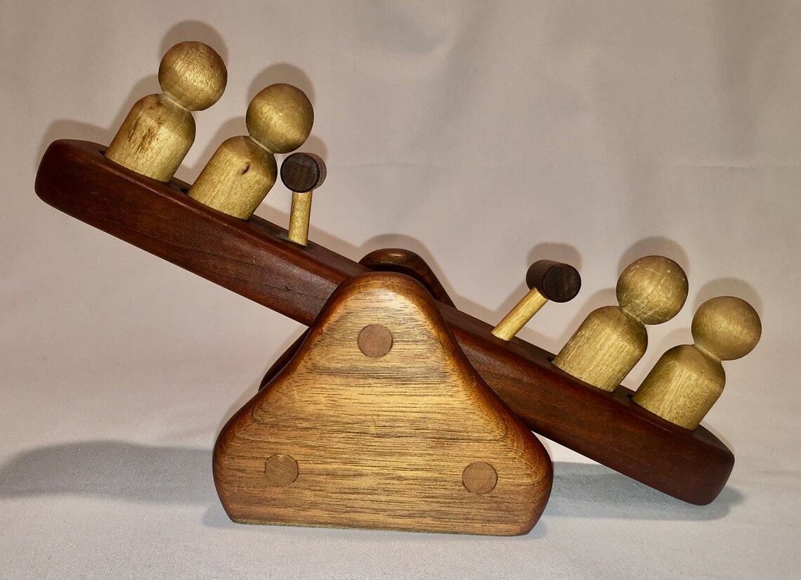 Handcrafted Wood Toy Teeter Totter Etsy