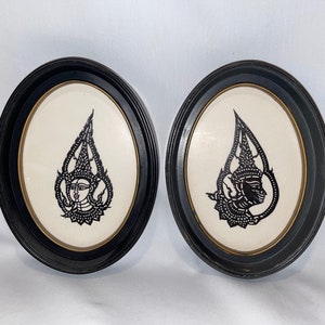 Framed Paper Cut and Framed Rama and Sida