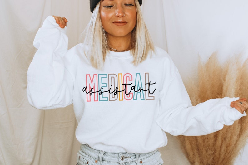 Medical Assistant Crewneck Sweatshirt Gift for MA, Future Medical Assistant Cute MA Shirts Tshirt Hoodie Gifts Emergency MA Doctor Assistant 