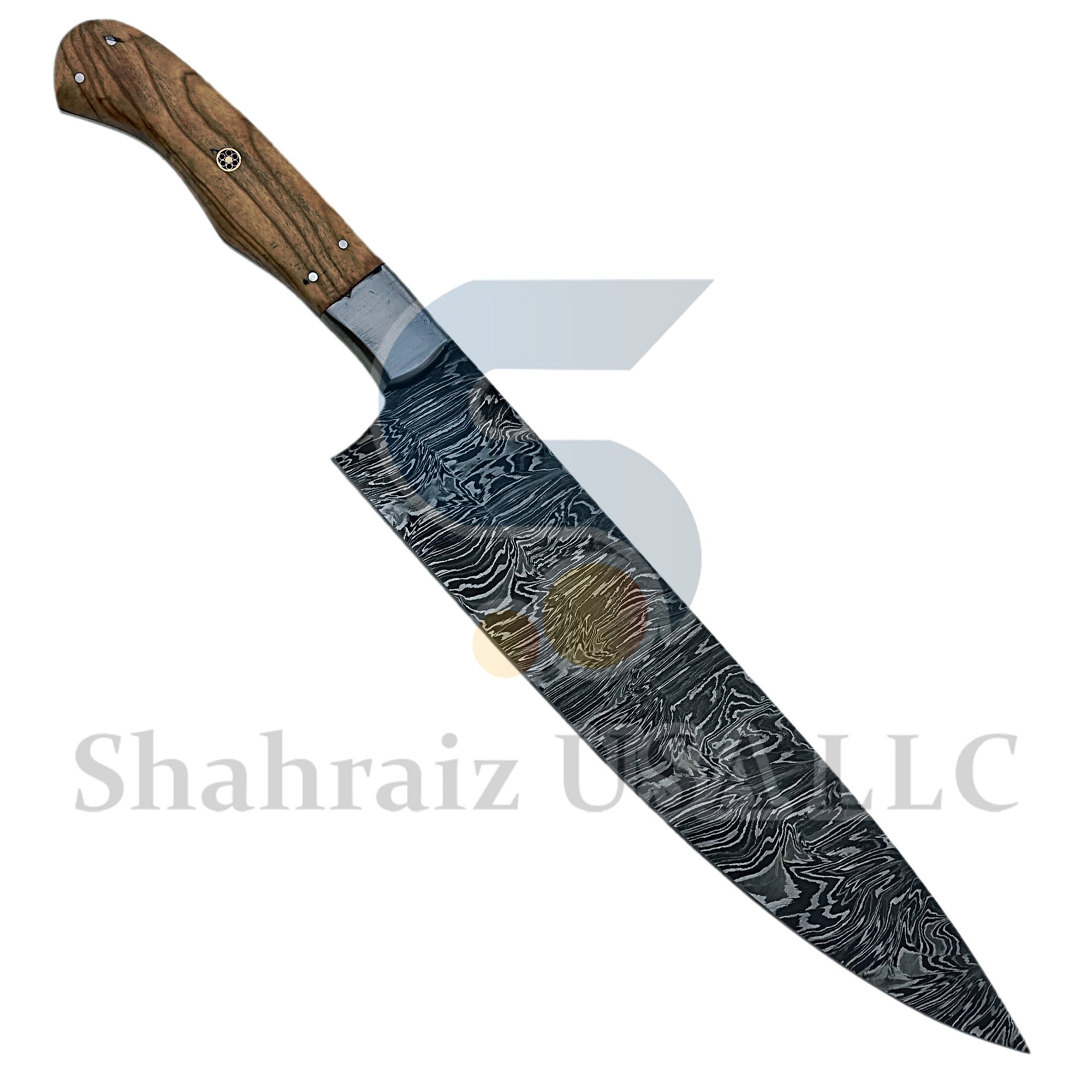 15 Inches Custom Handmade chef knife WOOD and steel handle Etsy