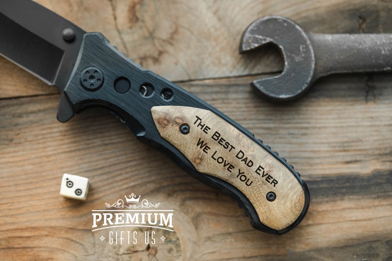 Personalized Gift for Men, Pocket Knife with Box, Engraved Knife, Folding Knife, Gift for Him, Custom Knife, Father's Day Gift