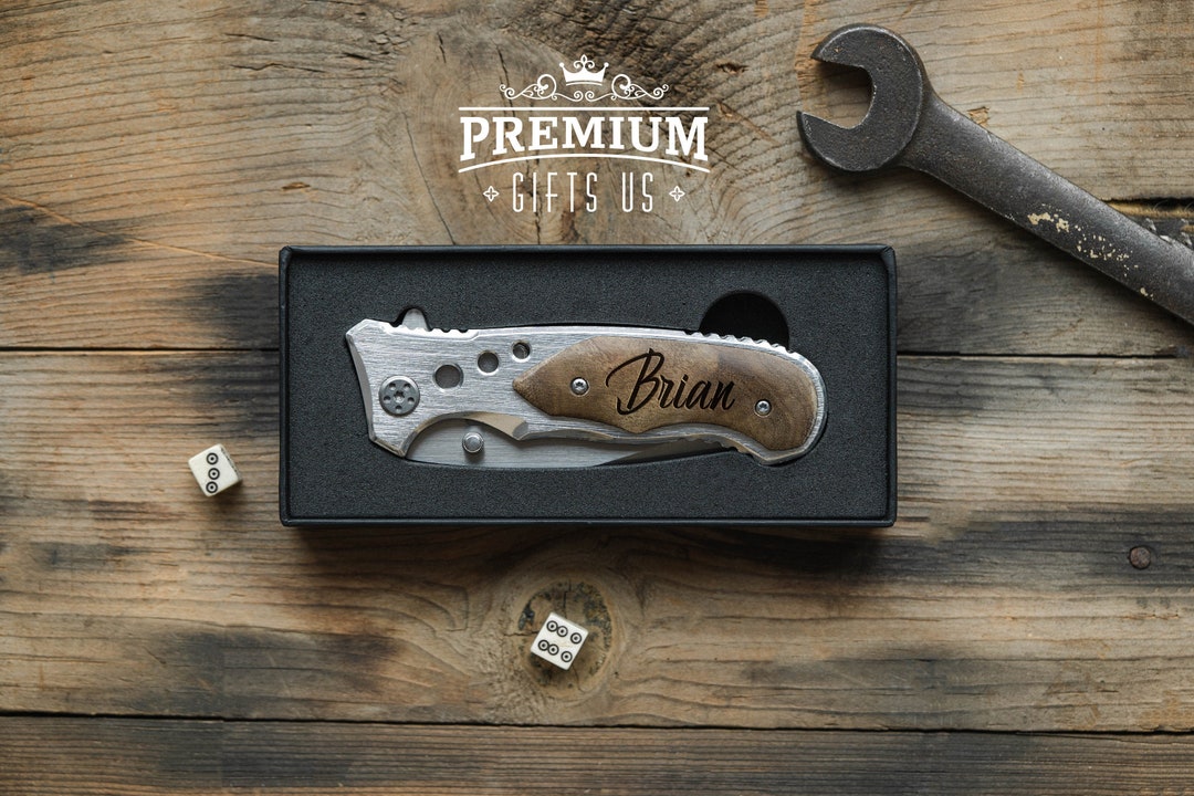 Personalized Gift for Girl, Pocket Knife With Box, Engraved Knife