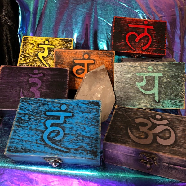 Chakra Box Crystal storage, meditation tool