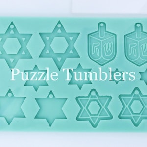 Custom Jewish Earring Pallet Mold, Star of David Mold, Jewish Earrings, Hanukkah, Hanukkah Earring, Hanukkah mold, Jewish Star Mold (L102)