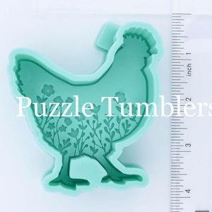Chicken with Flowers Car Scent Silicone Mold (3.60" x 3.25") F234