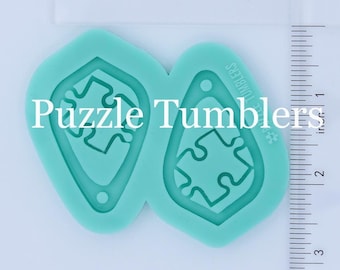 Puzzle Outline Drop Earring Mold, Puzzle Earrings, Puzzle Molds, Autism Earrings, Autism Earring Mold, Resin Earring Mold, Resin Molds (208)