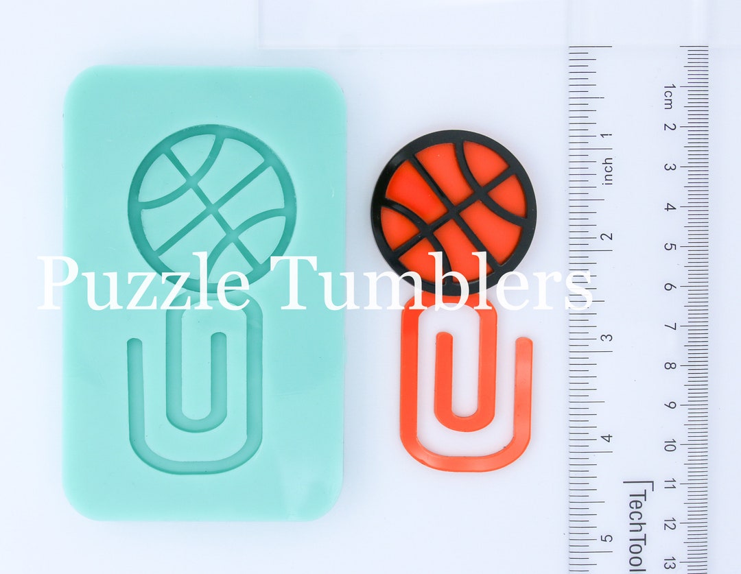 Custom 2D Basketball Paper Clip Bookmark Mold, Paperclip Resin Mold ...