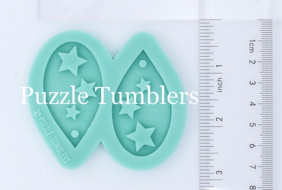 Custom Triple Star Earring Mold, Star Earrings, Star Jewelry, Star Pendant, Star Earring, UV Resin and Epoxy Mold (E17)