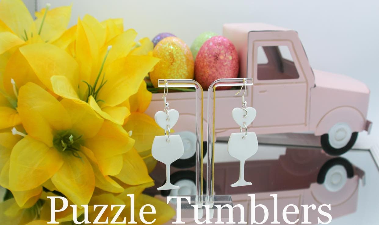 Custom Wine and Heart Earring Mold Wine Earrings Wine Etsy