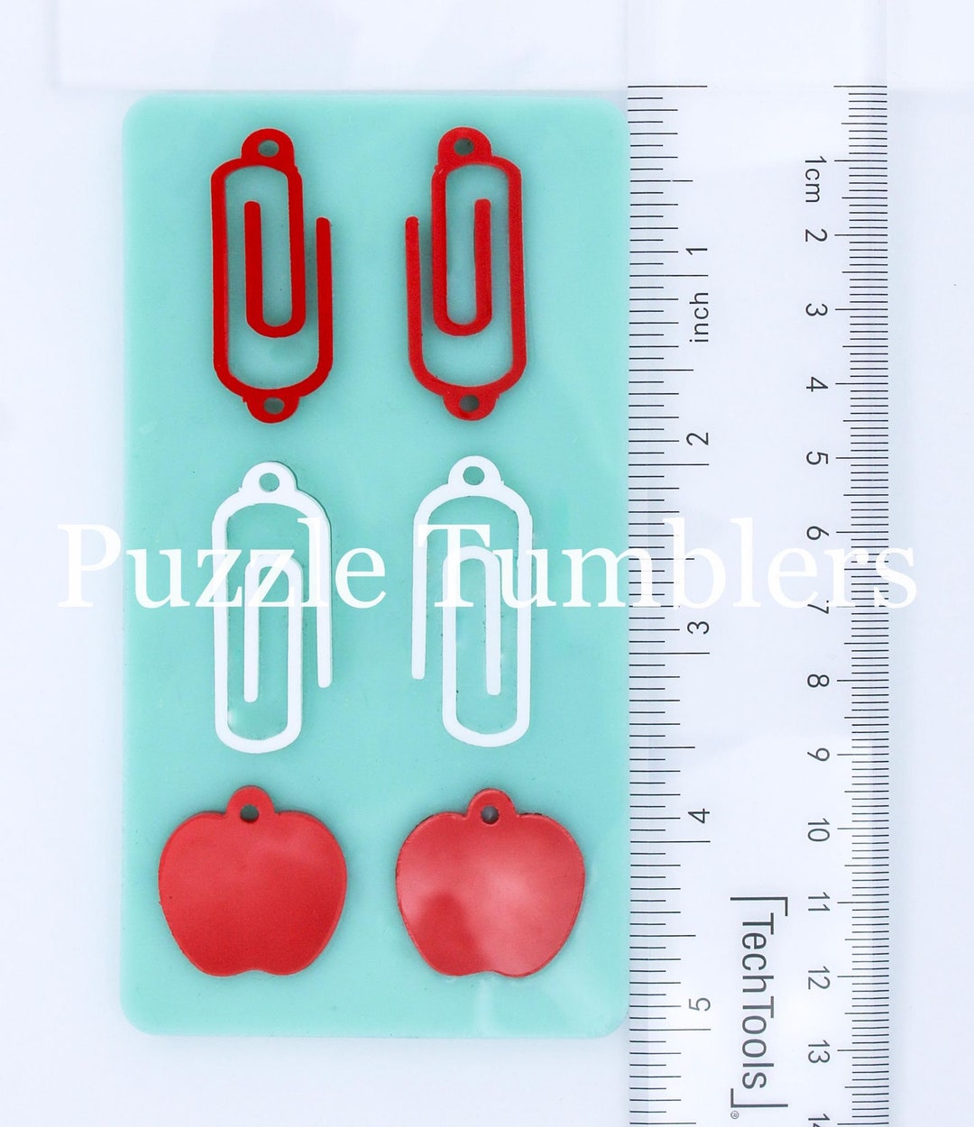 Custom Paper Clip Dangle & Paper Clip and Apple Dangle Earring Mold