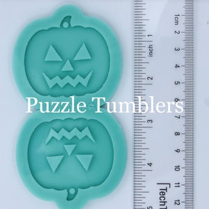 Pumpkin Earring Custom Mold, Epoxy or UV Clear Silicone Mold, UV Resin, Earrings, Halloween, Custom Molds, Pumpkin Mold, Halloween Mold (E5)