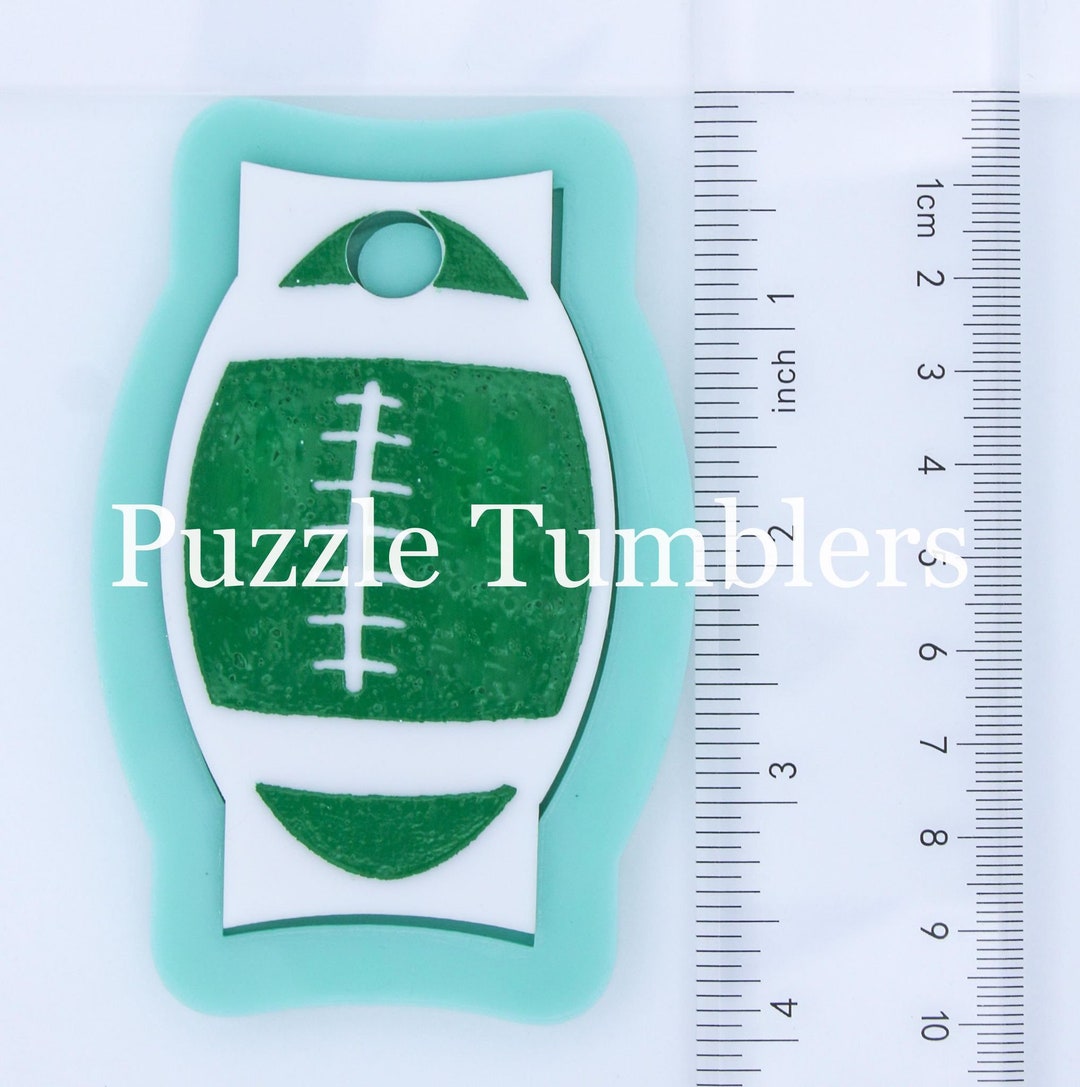 Custom Engraved Football 40oz Tumbler Lid Plate Mold, Football Plate