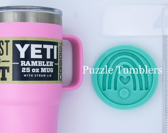 Y E T I Rambler 25oz Rainbow Cup Lid Mold, Custom Tumbler Lid Plate Mold, Plate Mold, Custom Mold, Rambler Tumbler, Ramble Lid Mold (337)