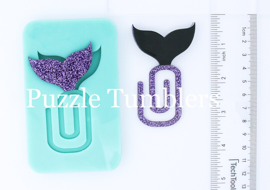 Custom 2D Whale Tail With 2 Fish Paper Clip Bookmark Mold, Teacher ...
