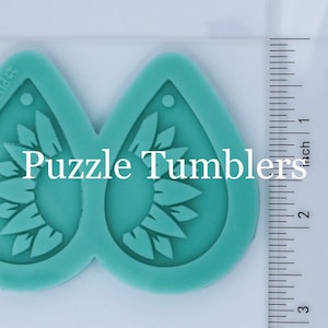 Sunflower 2  Drop Earring Mold (E23)