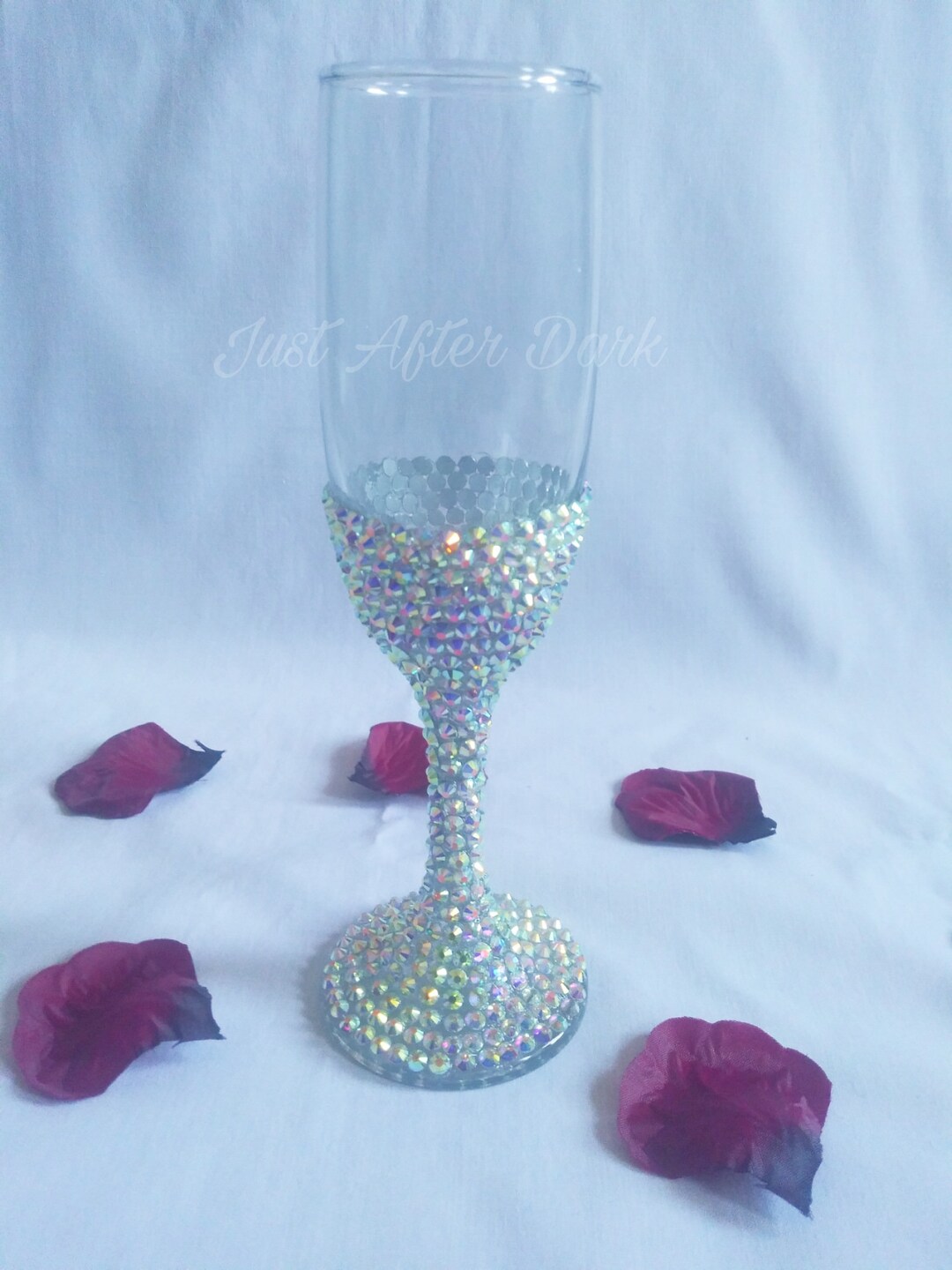 Bling Out Champagne Flute, Wedding Glasses, Rhinestone Champagne