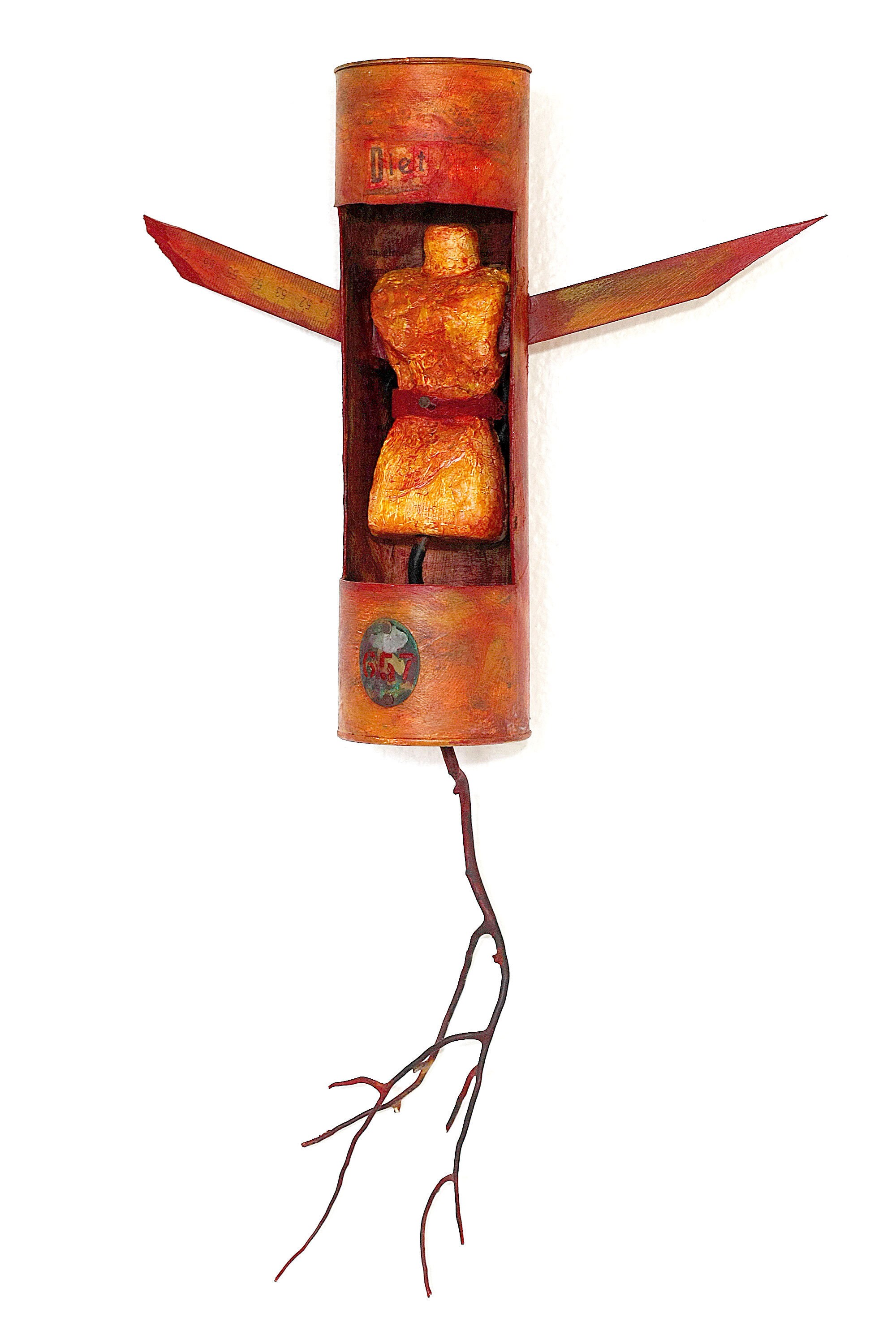 Assemblage Art Box, Shadow Box Art, Found Objects Artwork, Recycled