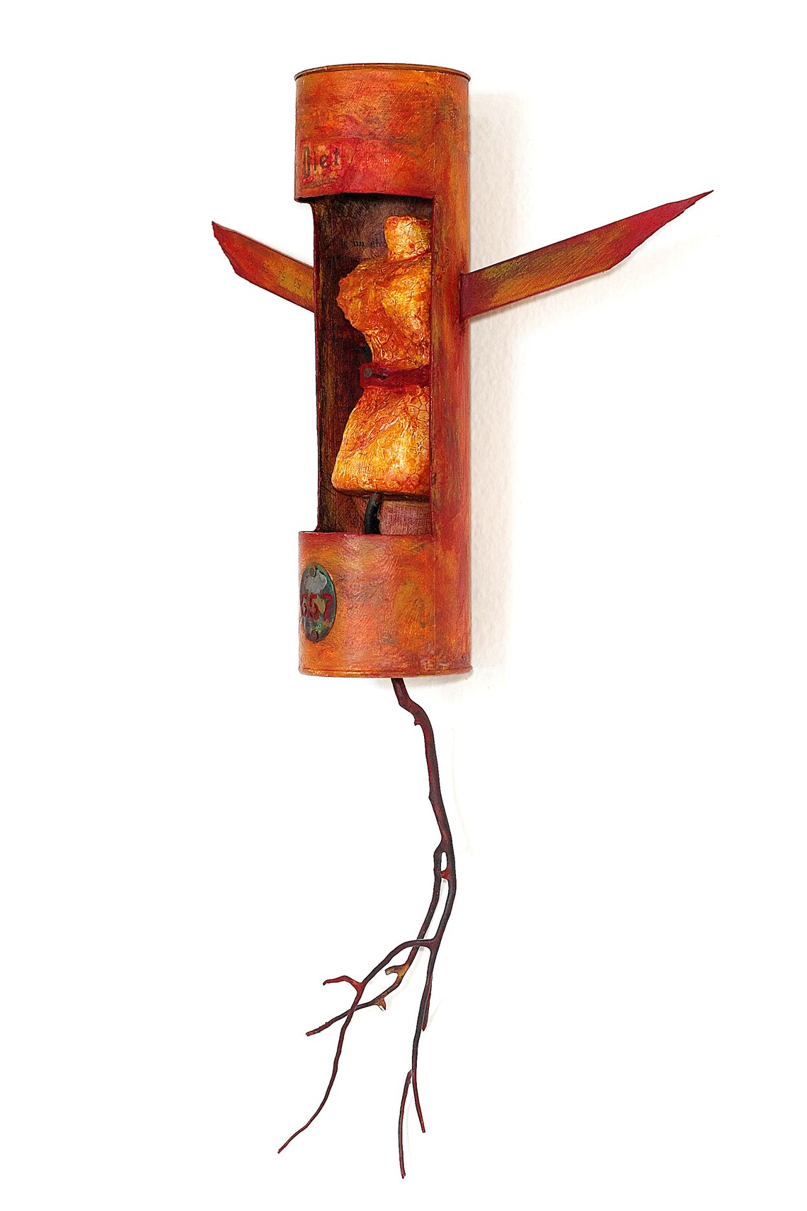 Assemblage Art Box, Shadow Box Art, Found Objects Artwork, Recycled