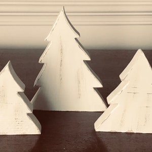 Shabby Chic Trees, Distressed Trees, Mini Christmas Trees, Christmas Trees, Mini Trees