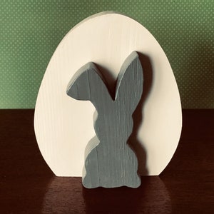 Rabbit Egg Silhouette,Easter Bunny and Egg, Buffalo Plaid Egg and Rabbit, Buffalo Plaid Rabbit and Egg